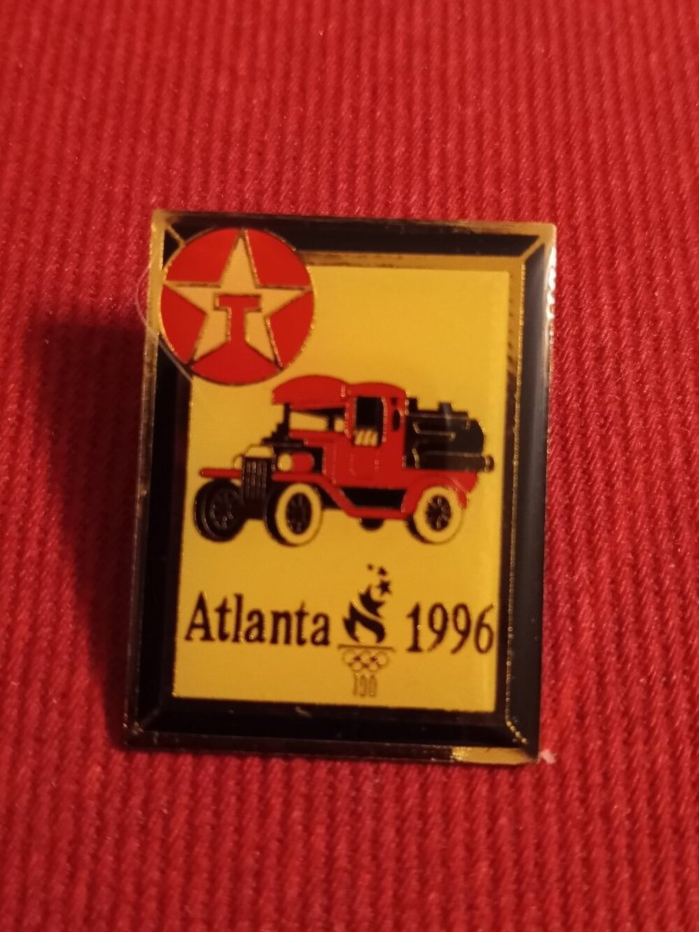 1996 Atlanta Olympics Texaco Car Metal and Enamel Pin